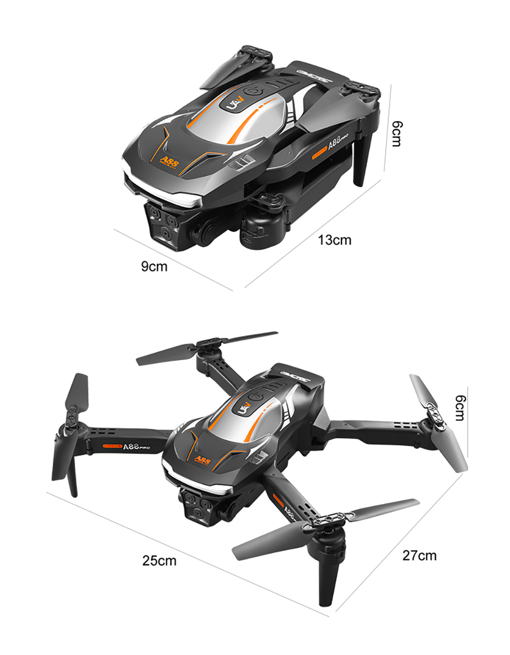 YCRC-A88-PRO-WiFi-FPV-mit-3-HD-Objektiv-optischer-Flusspositionierung-coolem-Farbverlauf-Licht-faltb-2016572-16